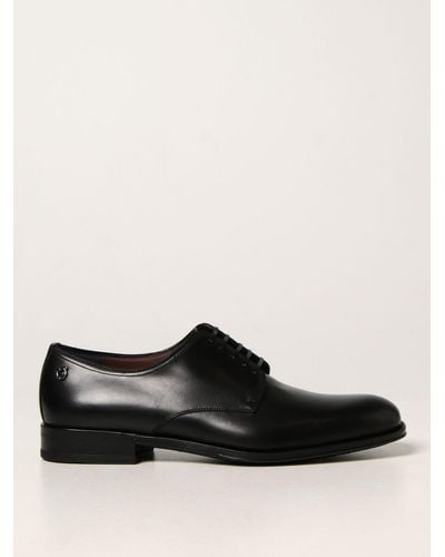 Ferragamo Pershore Leather Derby Shoes - Black