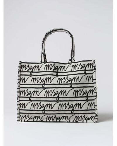 MSGM Tote Bags - White