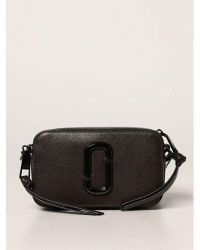 Marc Jacobs The Snapshot Bag In Saffiano Leather - Brown