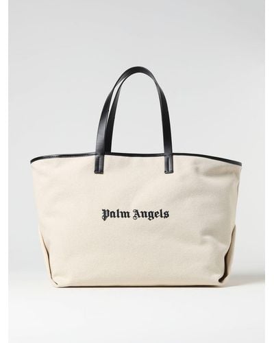 Palm Angels Bag In Cotton Canvas - Natural