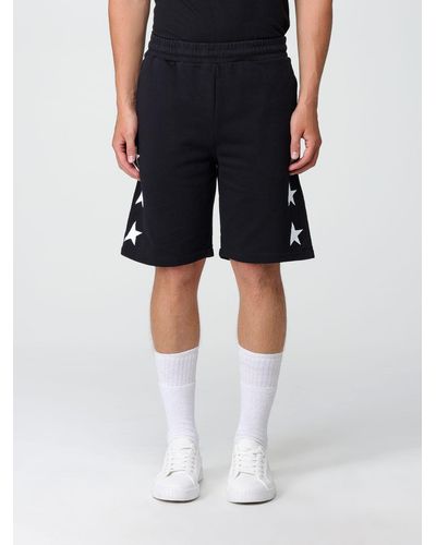 Golden Goose Cotton Shorts With Stars - Black