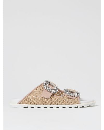 Roger Vivier Flat Sandals - Natural