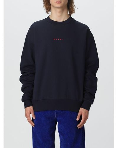 Marni Sweatshirt In Cotton - Blue