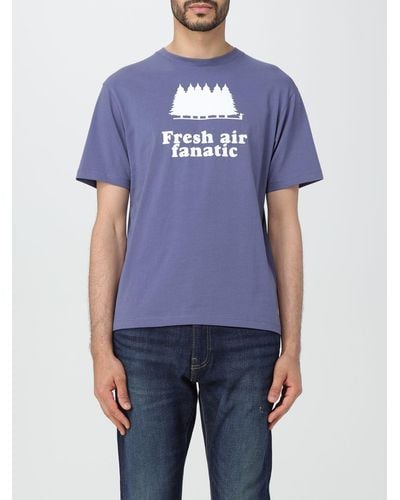 Save The Duck T-shirt Fresh Air Fanatic in cotone - Blu