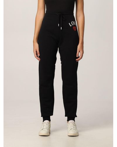 Love Moschino jogging Trousers With Logo - Black