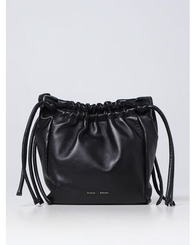 Proenza Schouler Drawstring Bag In Leather - Black