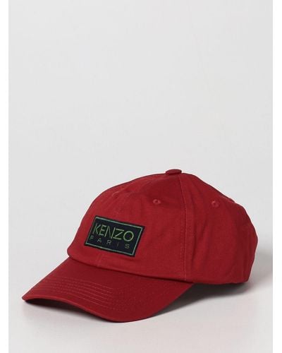 KENZO Cappello in cotone - Rosso