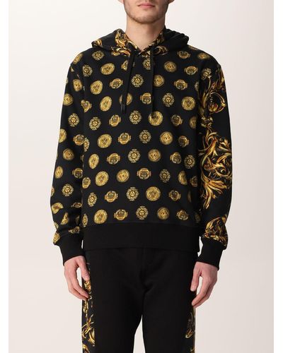 Versace Sweatshirt With Baroque Print - Black