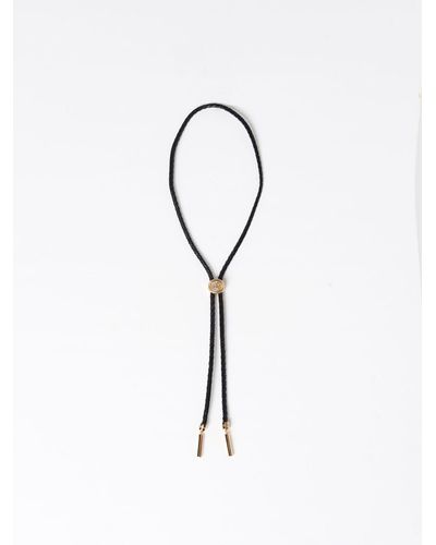 Versace Braided Leather Necklace - Metallic