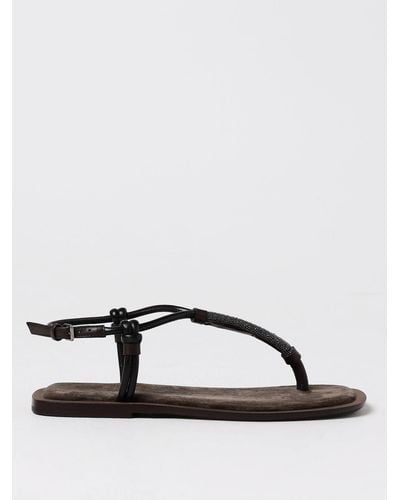 Brunello Cucinelli Flat Sandals - Brown