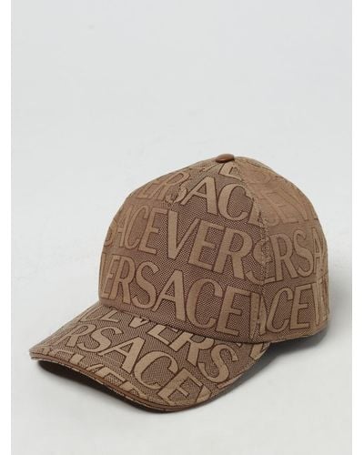 Versace Hat In Jacquard Cotton Blend - Brown