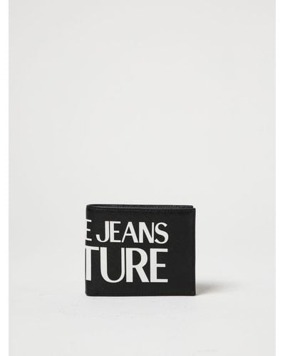 Versace Jeans Couture Portafoglio in pelle sintetica saffiano - Bianco