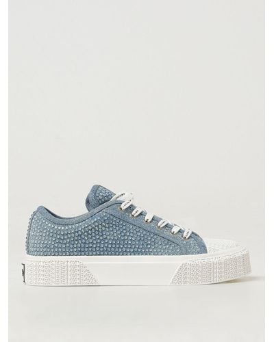 Marc Jacobs Sneakers in denim con strass all over - Blu