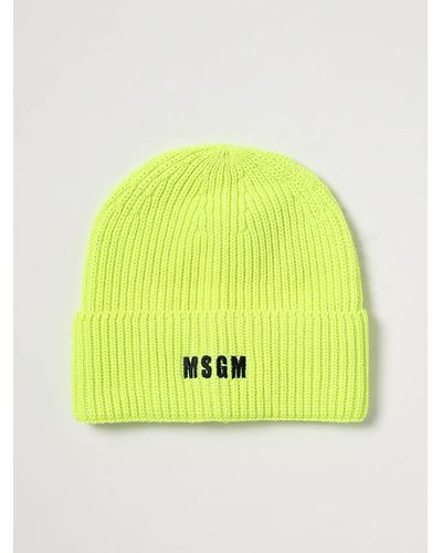 MSGM Hat In Wool Blend - Yellow