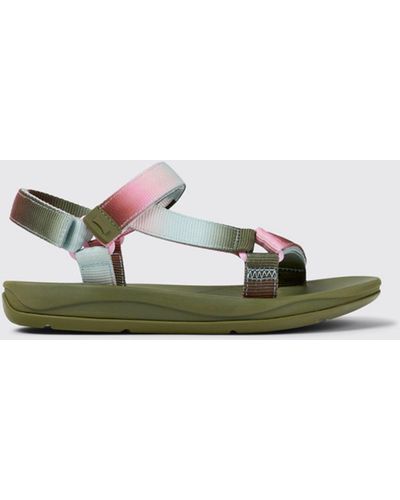 Camper Flat Sandals - Green