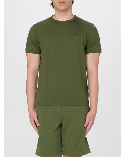 Sun 68 T-shirt in cotone stretch - Verde