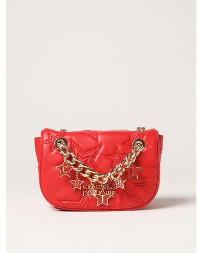 Versace Bag In Quilted Synthetic Leather - Red