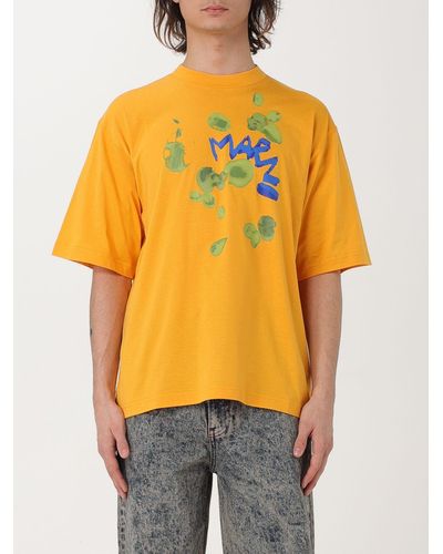 Marni T-shirt in jersey con stampa - Arancione