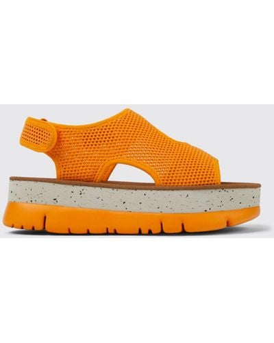 Camper Flat Sandals - Orange