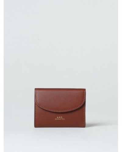 A.P.C. Genève Leather Credit Card Holder - White