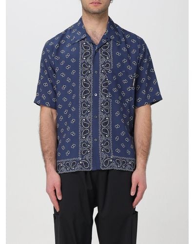 Palm Angels Camicia in viscosa stampata - Blu