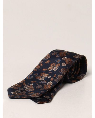 Fiorio Floral Silk Tie - Black