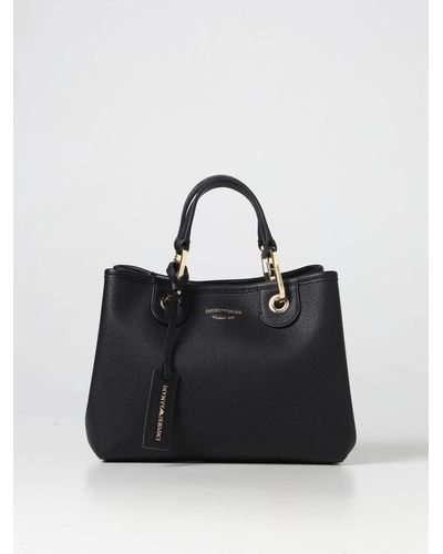 Emporio Armani Bag In Grained Synthetic Leather - Black