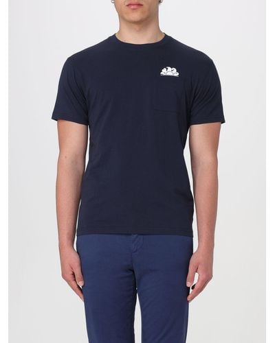 Sundek T-shirt in cotone con logo - Blu