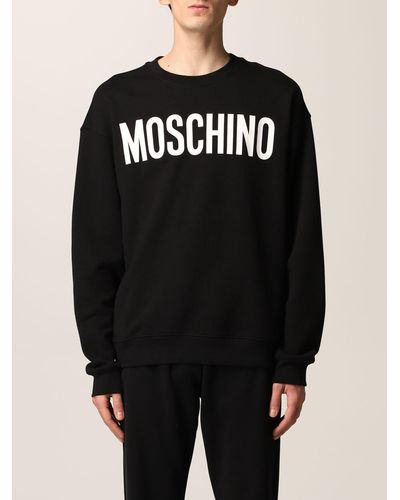 Moschino Cotton Sweatshirt With Logo - Black