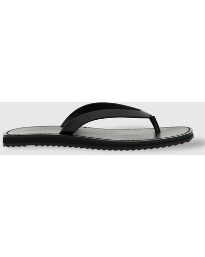 The Row Flat Sandals - Black