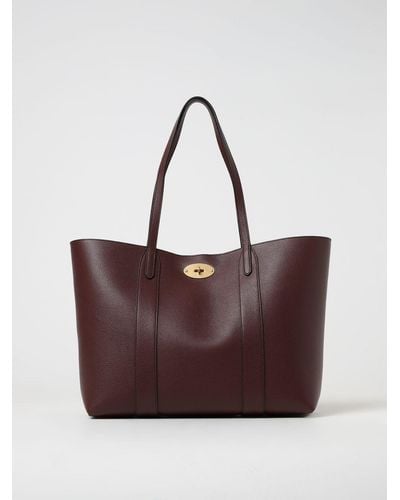 Mulberry Bayswater Bag In Micro Grained Leather - Purple