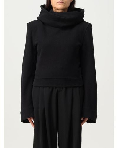 Saint Laurent Sweatshirt In Organic Fleece - Black