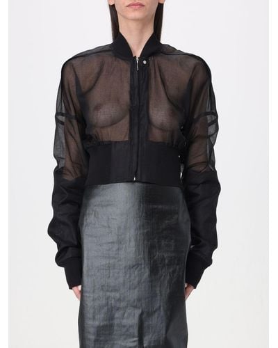 Rick Owens Bomber in tulle - Nero