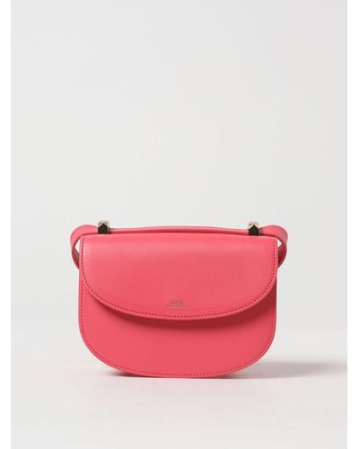 A.P.C. Genève Leather Bag - Pink