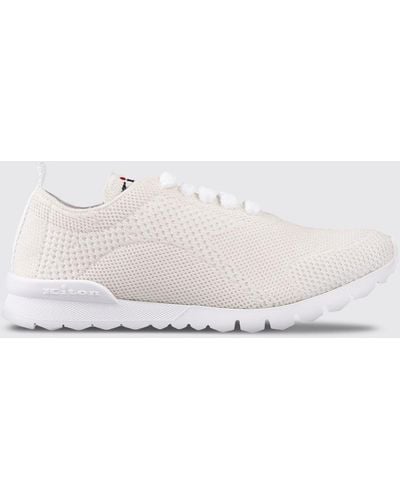 Kiton Sneakers in maglia - Bianco