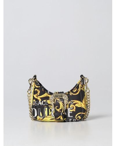 Versace Bag In Printed Synthetic Leather - Black