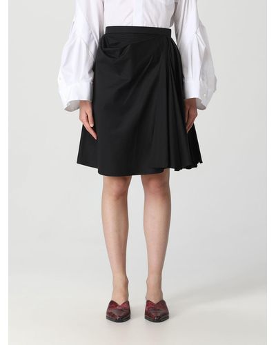 Alexander McQueen Skirt In Cotton - Black