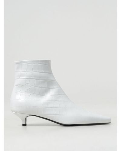 Totême Flat Ankle Boots - White