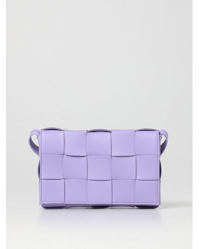 Bottega Veneta Cassette Woven Nappa Leather Bag - Purple