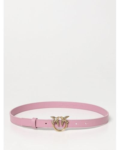 Pinko Cintura Love Berry Simply in pelle - Rosa