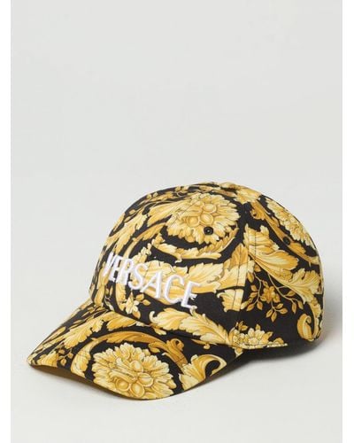 Versace Hat In Printed Cotton - Metallic