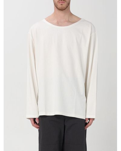 Lemaire T-shirt in cotone e lino - Bianco