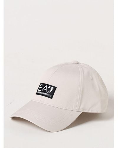 EA7 Cappello in cotone con logo - Neutro