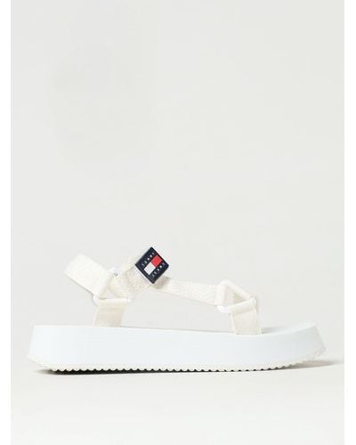 Tommy Hilfiger Sandalo in tessuto con patch - Bianco