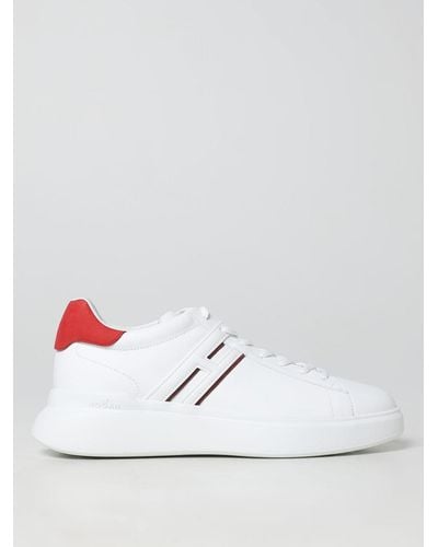 Hogan H580 Sneakers In Smooth Leather - White