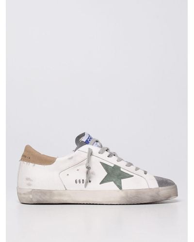 Golden Goose Super-star Classic Trainers In Worn Leather - Multicolour