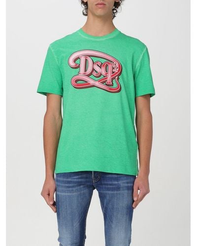 DSquared² T-shirt in cotone con logo - Verde
