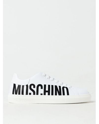 Moschino Sneakers in pelle con logo - Bianco