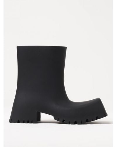 Balenciaga Flat Ankle Boots - Black