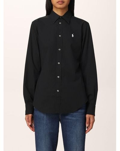 Polo Ralph Lauren Basic Shirt With Embroidered Logo - Black